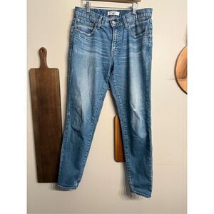 Moussy Vintage Blue Denim Stretch Distressed Skinny Jeans Medium Wash Size 27